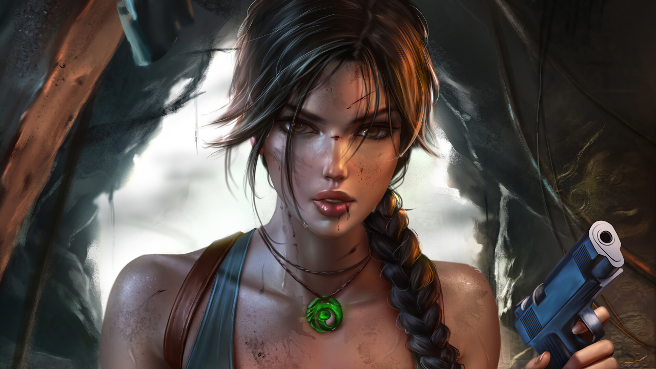 Lara Croft Tomb Raider, Grab-Räuber-Jahrestag, Cool, Pc-Spiel, Brust. Wallpaper in 1280x720 Resolution