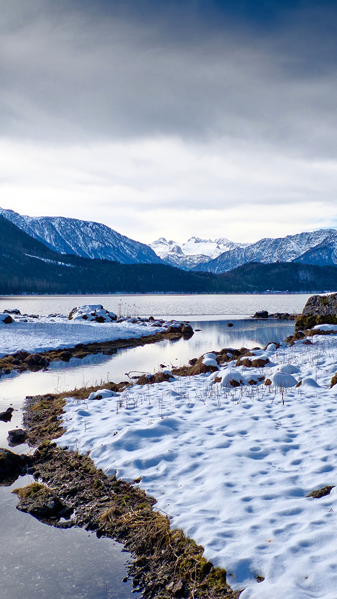 冬天, 性质, 眼底, 多山的地貌, 天空 壁纸 1080x1920 允许