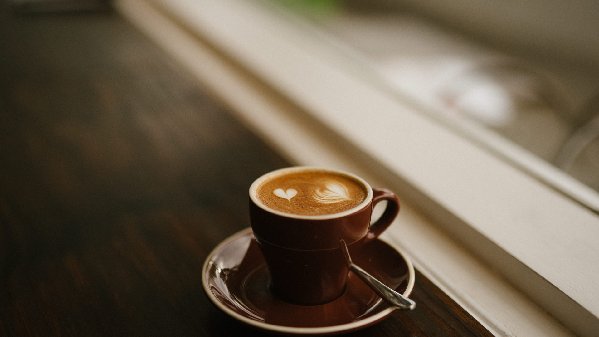 Tasse en Céramique Brune Sur Soucoupe. Wallpaper in 1920x1080 Resolution