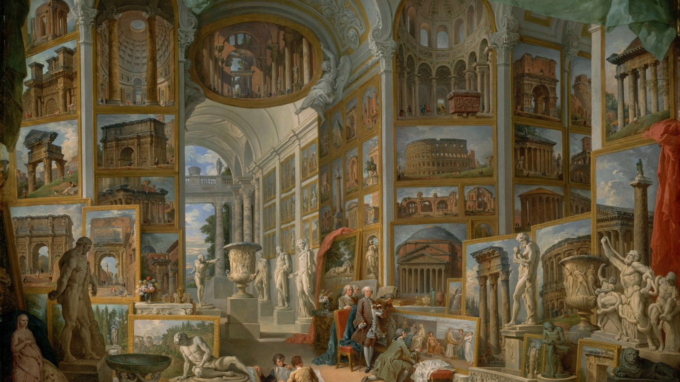 Das Antike Rom, Malerei, Kunst, Rom, Basilika. Wallpaper in 1366x768 Resolution