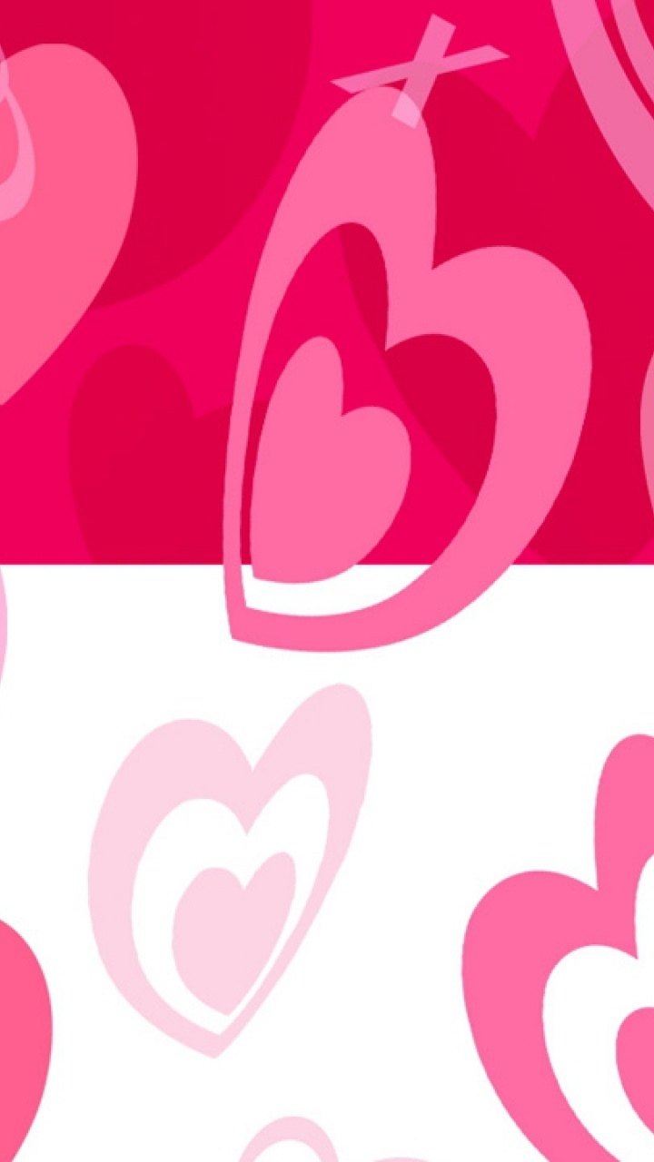 Herzen, Pink, Text, Valentines Tag, Liebe. Wallpaper in 720x1280 Resolution