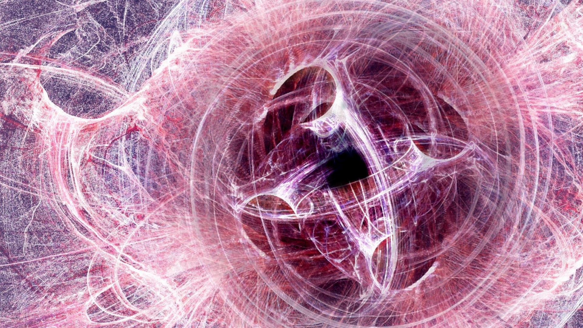 分形技术, 紫色的, 粉红色, 圆圈, 移动设备 壁纸 1920x1080 允许