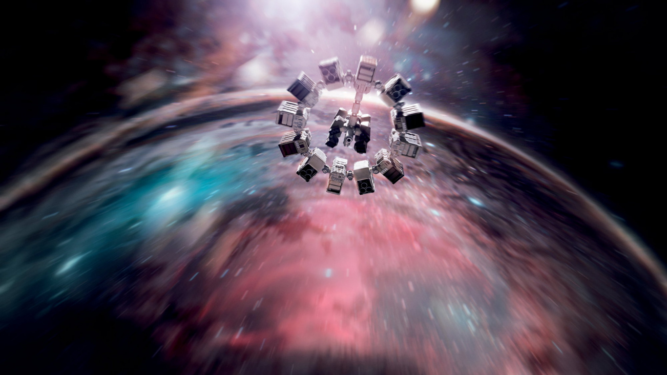 Blue and Red Light in Time Lapse. Wallpaper in 1366x768 Resolution