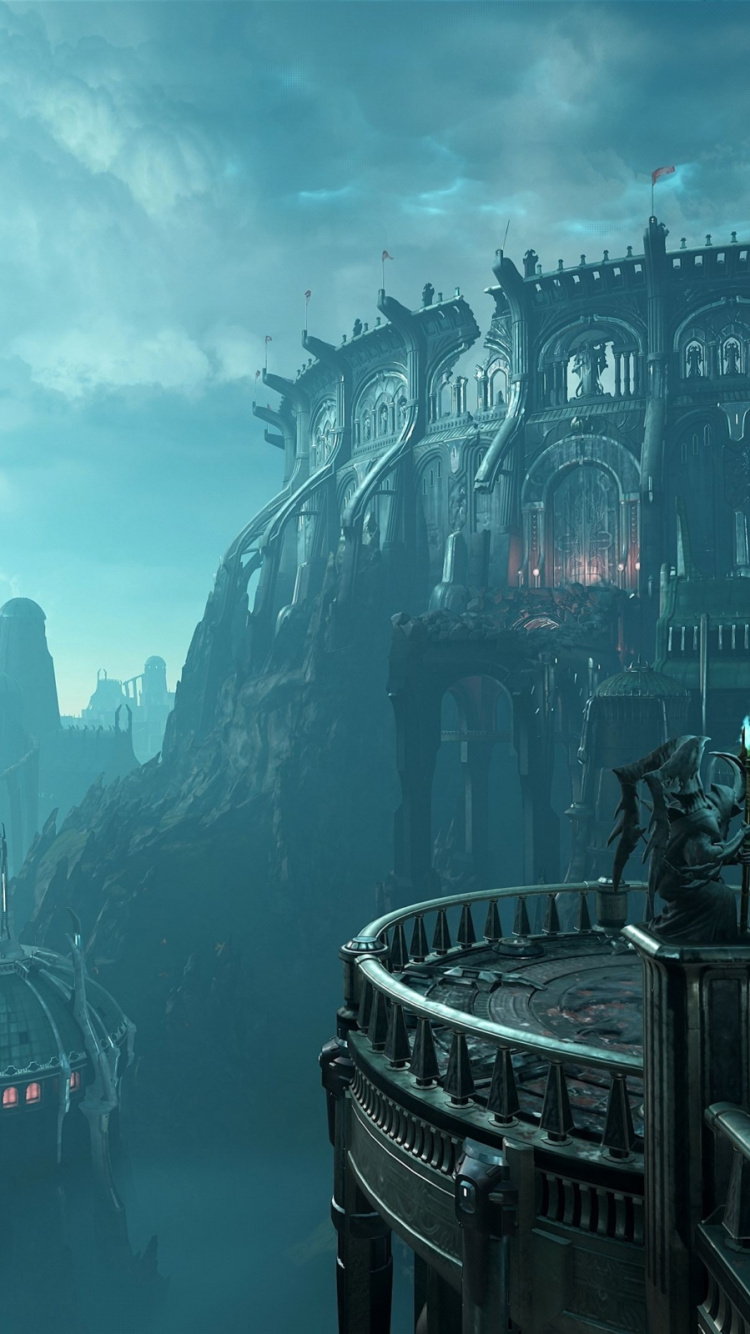 Untergang Ewige Karte, Doom, Doomguy, Bethesda Softworks, Untergangsjäger. Wallpaper in 750x1334 Resolution