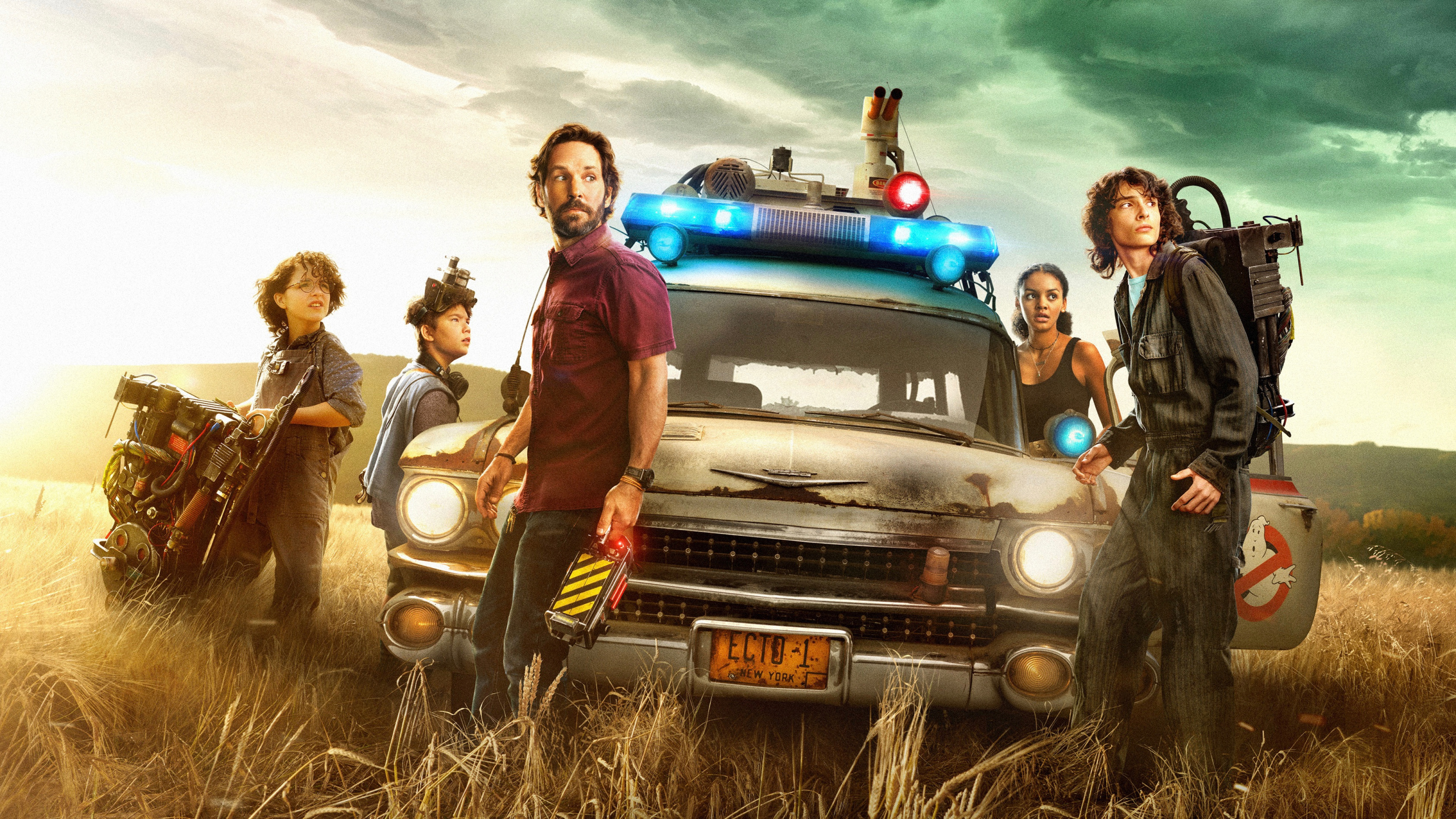 Cazafantasmas Más Allá, Jason Reitman, Celeste Oconnor, Carrie Coon, Ivan Reitman. Wallpaper in 2560x1440 Resolution