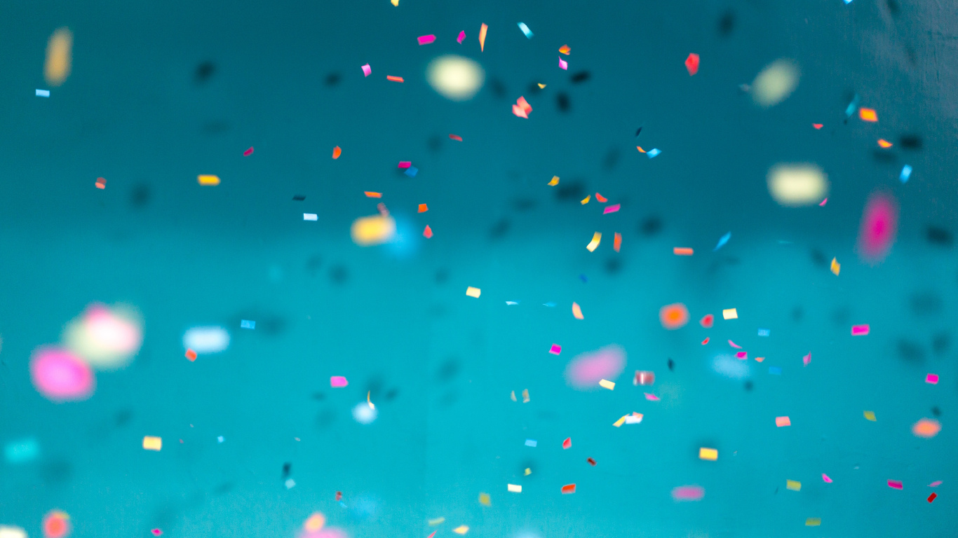 Blue and White Water Droplets. Wallpaper in 1366x768 Resolution