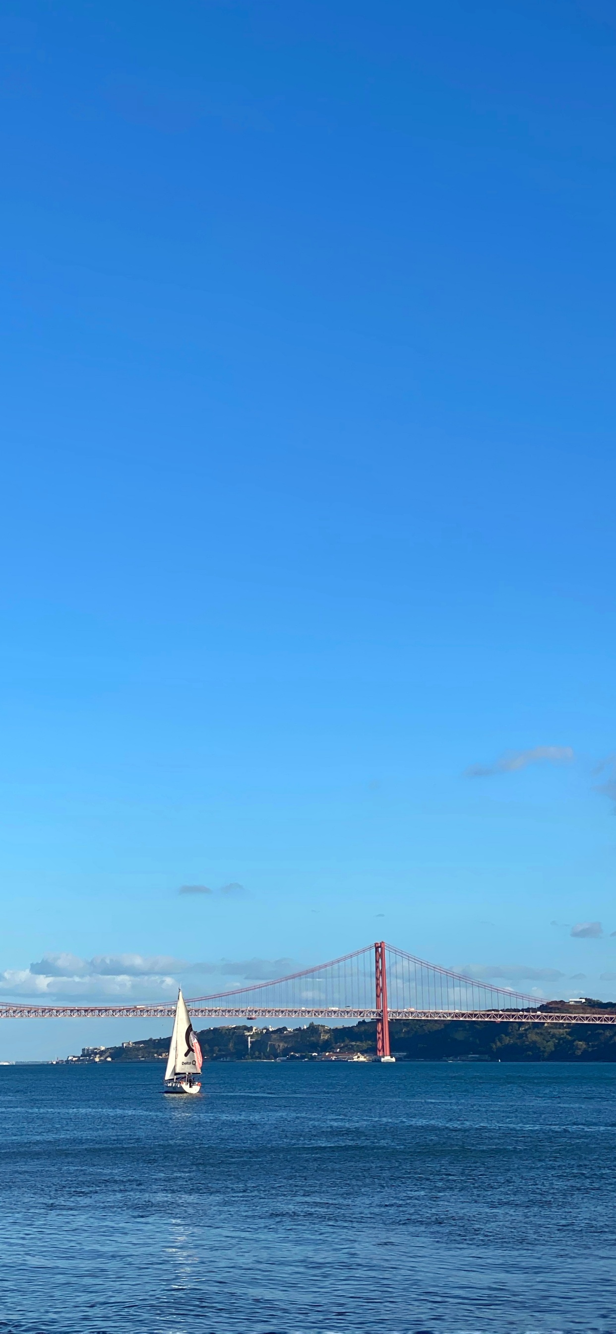Sea, Suspension Bridge, Bridge, Cable-stayed Bridge, Watercraft. Wallpaper in 1242x2688 Resolution