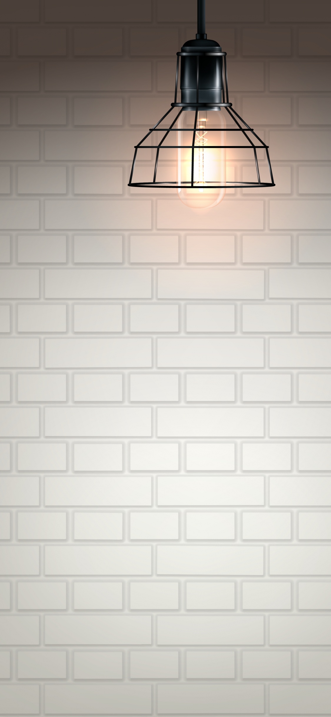 Leuchte, Elektrisches Licht, Ziegel, Wand, Beleuchtung Zubehör. Wallpaper in 1125x2436 Resolution