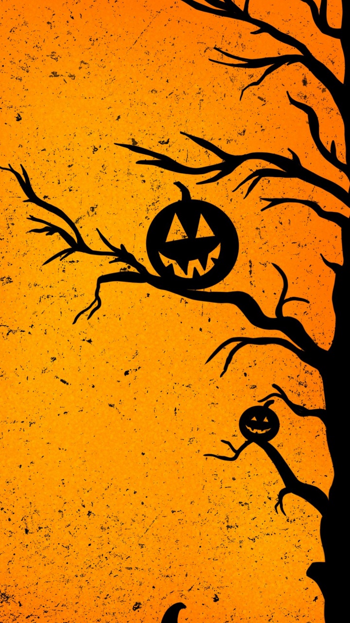 Halloween, Orange, Ambre, Jaune, Oiseau. Wallpaper in 720x1280 Resolution