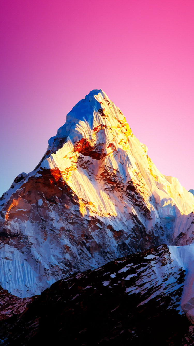 Nature, Alps, Summit, Mountain, Mount Scenery. Wallpaper in 750x1334 Resolution