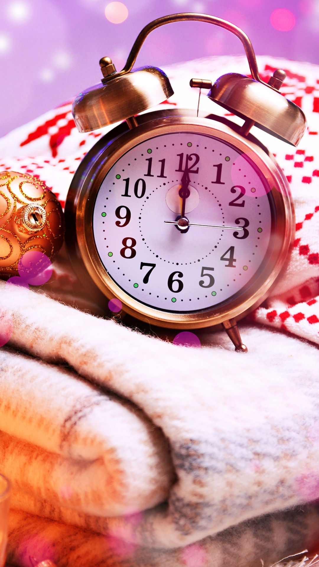 New Year, Christmas Day, Holiday, Alarm Clock, Watch. Wallpaper in 1080x1920 Resolution