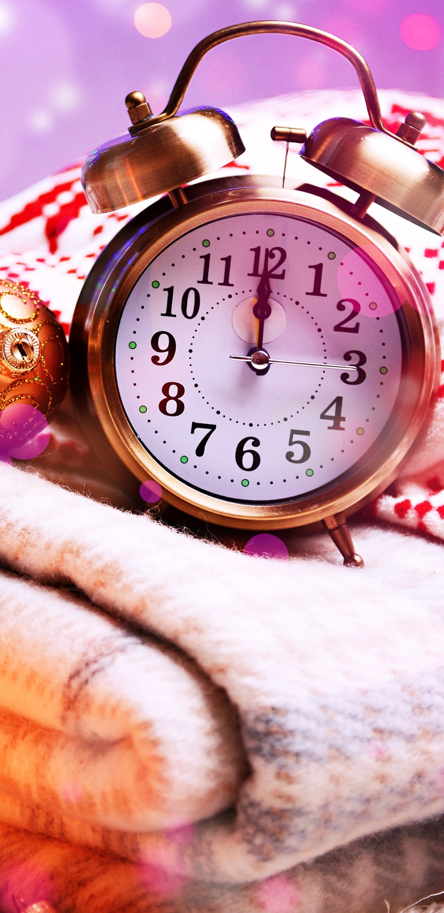 New Year, Christmas Day, Holiday, Alarm Clock, Watch. Wallpaper in 1440x2960 Resolution