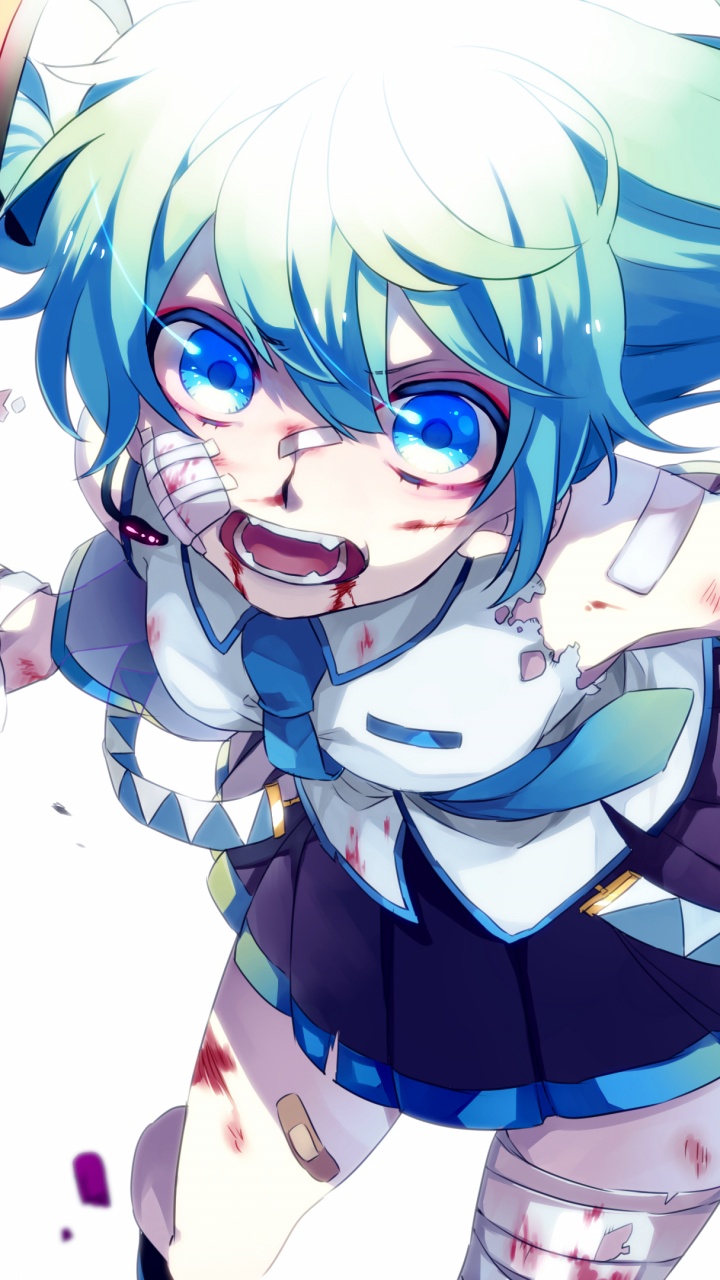 Blauhaariger Männlicher Anime-Charakter. Wallpaper in 720x1280 Resolution