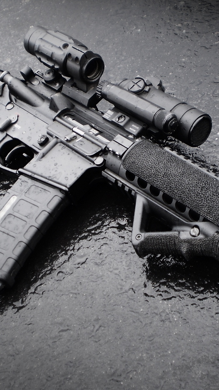 m4 Carbine, Gun, Firearm, Trigger, Gun Barrel. Wallpaper in 720x1280 Resolution