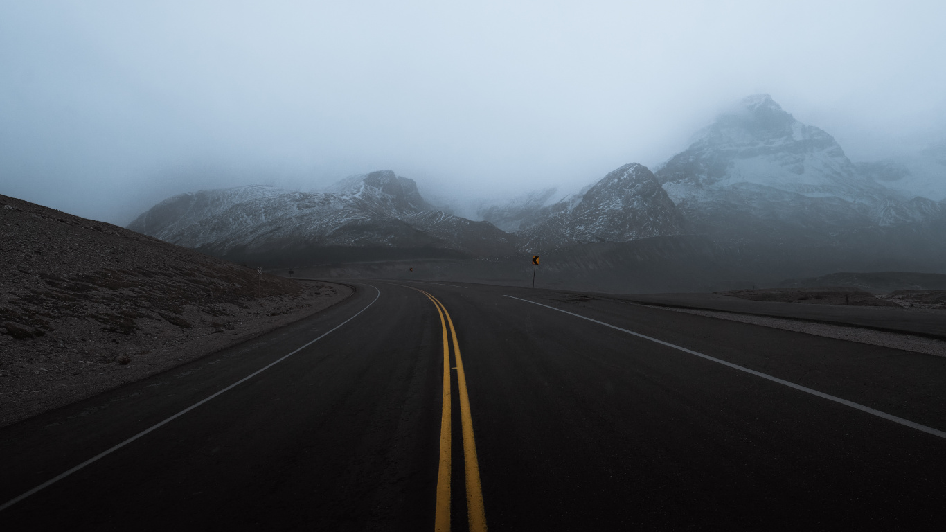 Road Surface, Mountainous Landforms, Uncover, Jasper, Matt Report. Wallpaper in 1366x768 Resolution