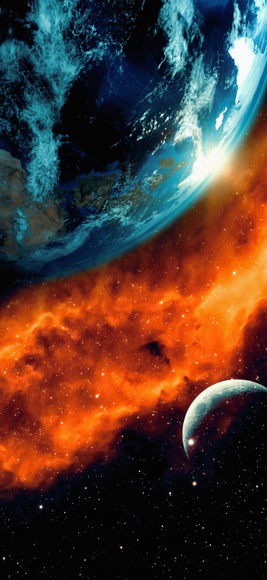 Atmosphäre, Erde, Licht, Natur, Schwarz. Wallpaper in 1125x2436 Resolution