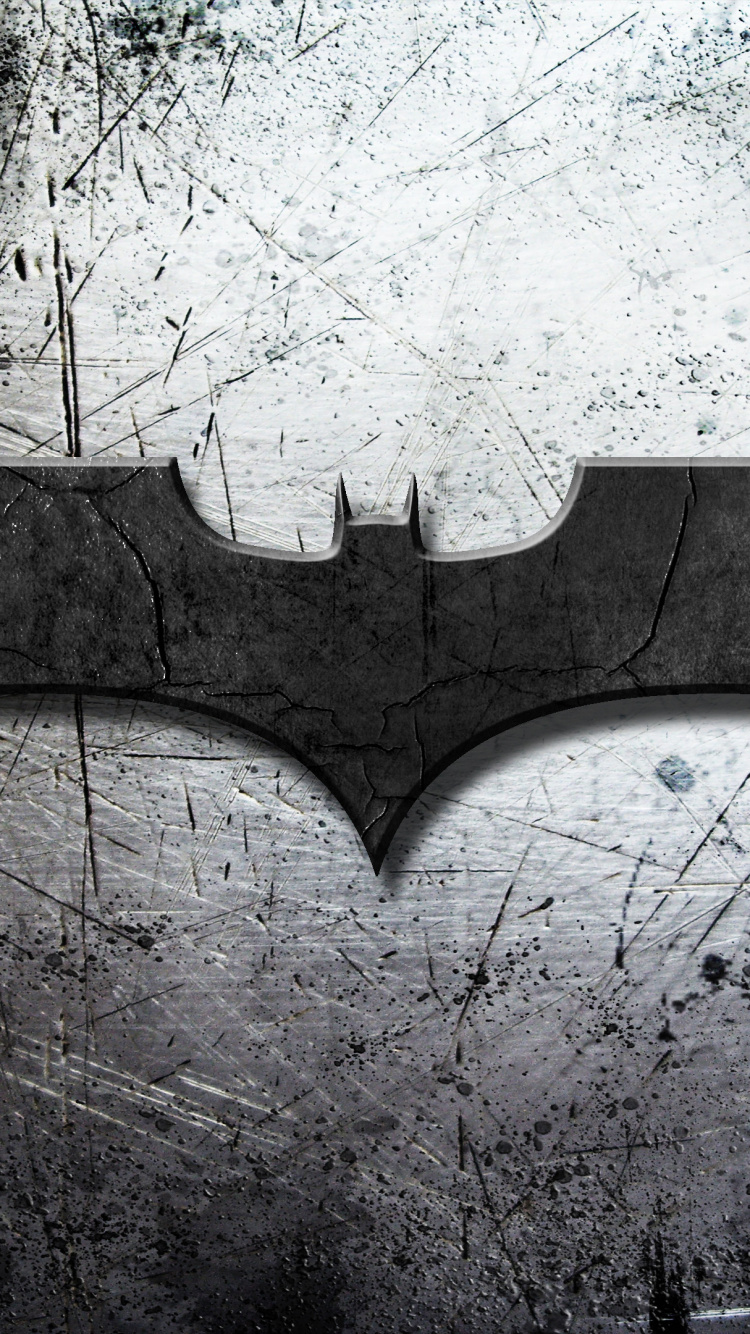 Batman, Logo, Bat-Signal, Gris, Noir et Blanc. Wallpaper in 750x1334 Resolution