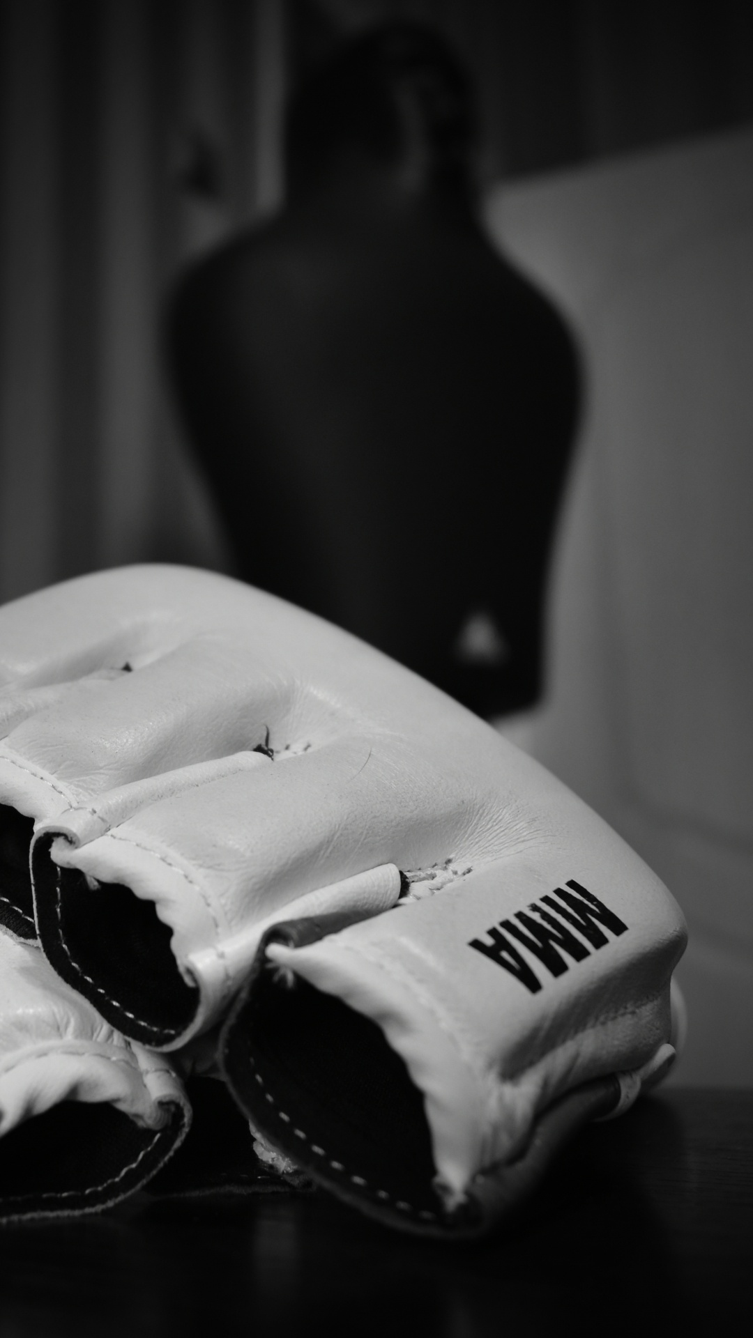 Photo en Niveaux de Gris de Chaussures de Sport Nike Blanches et Noires. Wallpaper in 1080x1920 Resolution