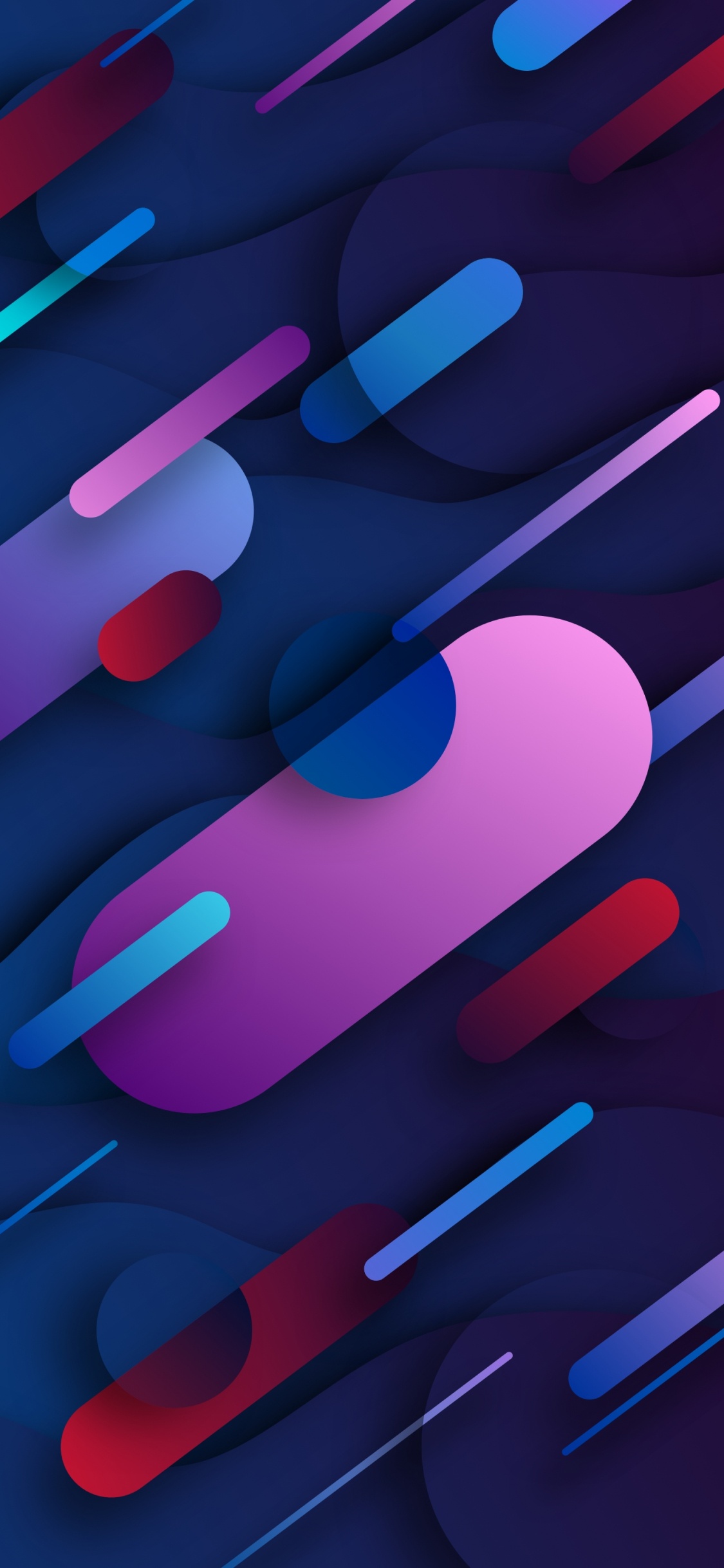 Ios, Apples, Graphics, Colorfulness, Azure. Wallpaper in 1125x2436 Resolution