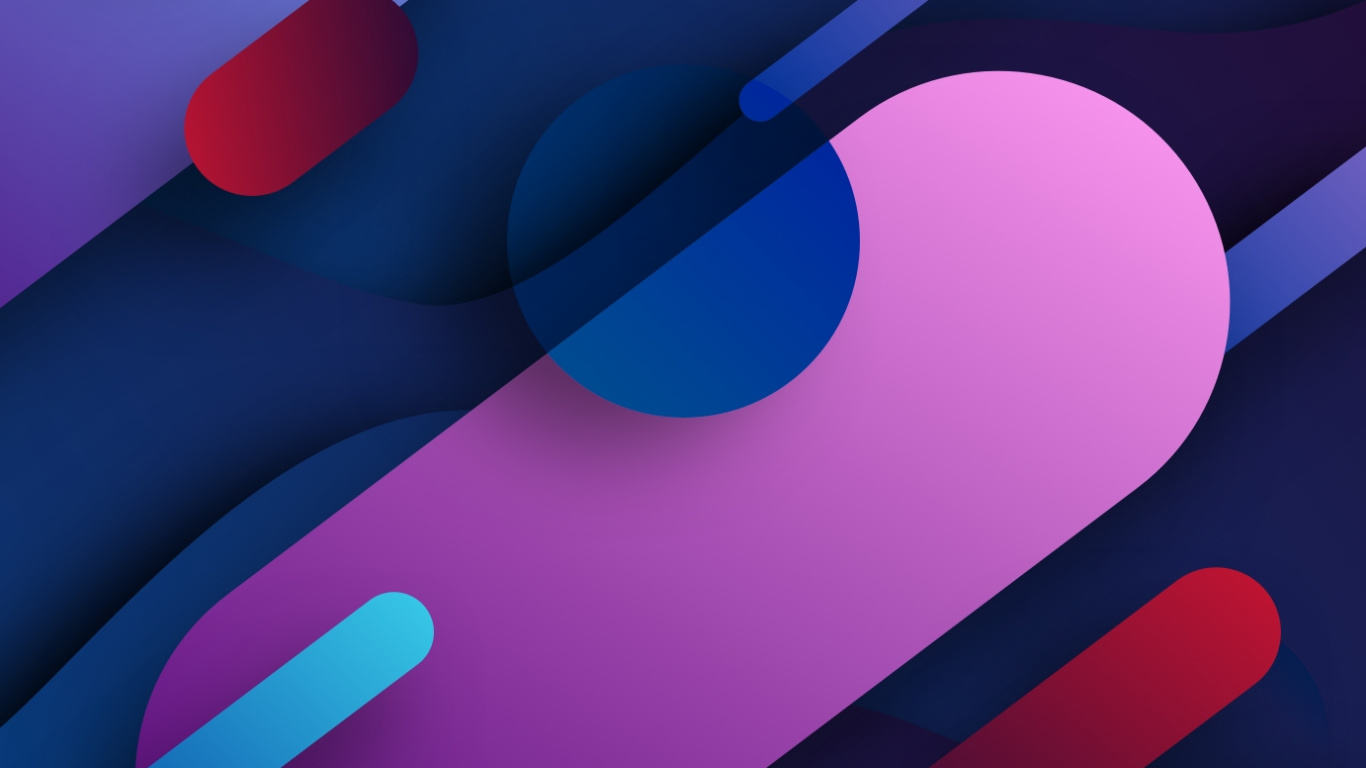Ios, Apples, Graphics, Colorfulness, Azure. Wallpaper in 1366x768 Resolution