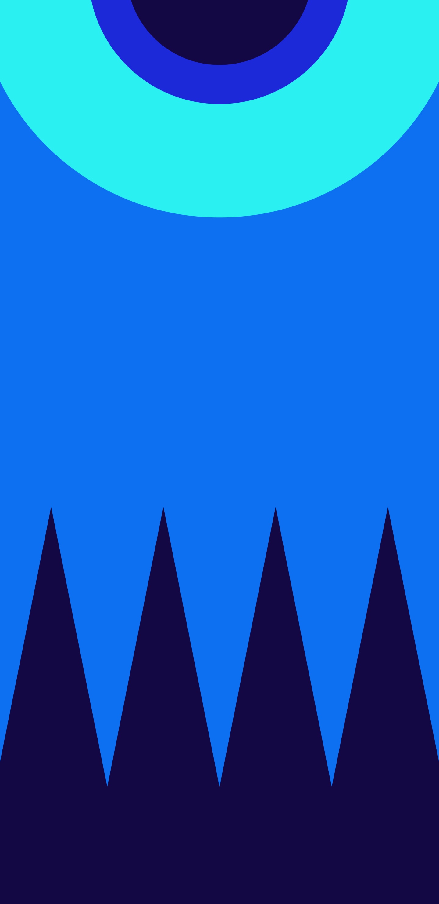 钴蓝色的, 圆圈, Azure, 对称, 三角形 壁纸 1440x2960 允许