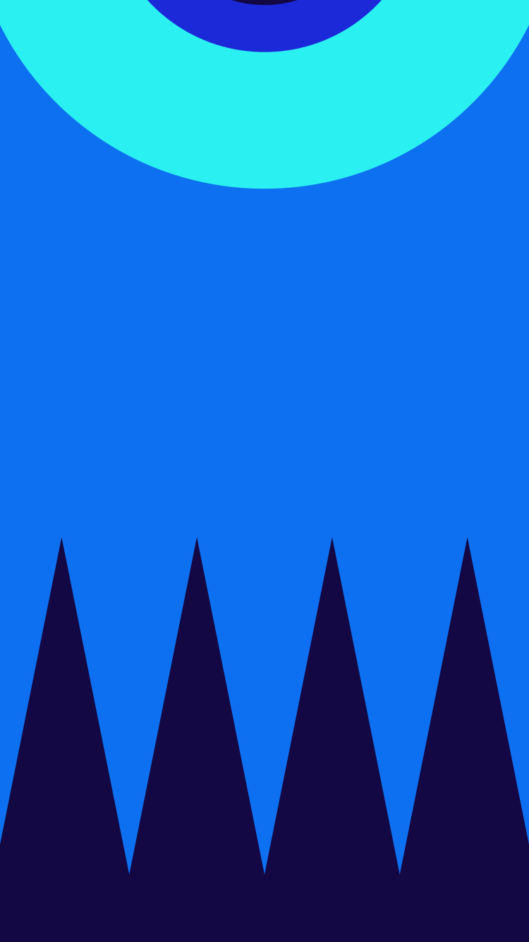 钴蓝色的, 圆圈, Azure, 对称, 三角形 壁纸 750x1334 允许