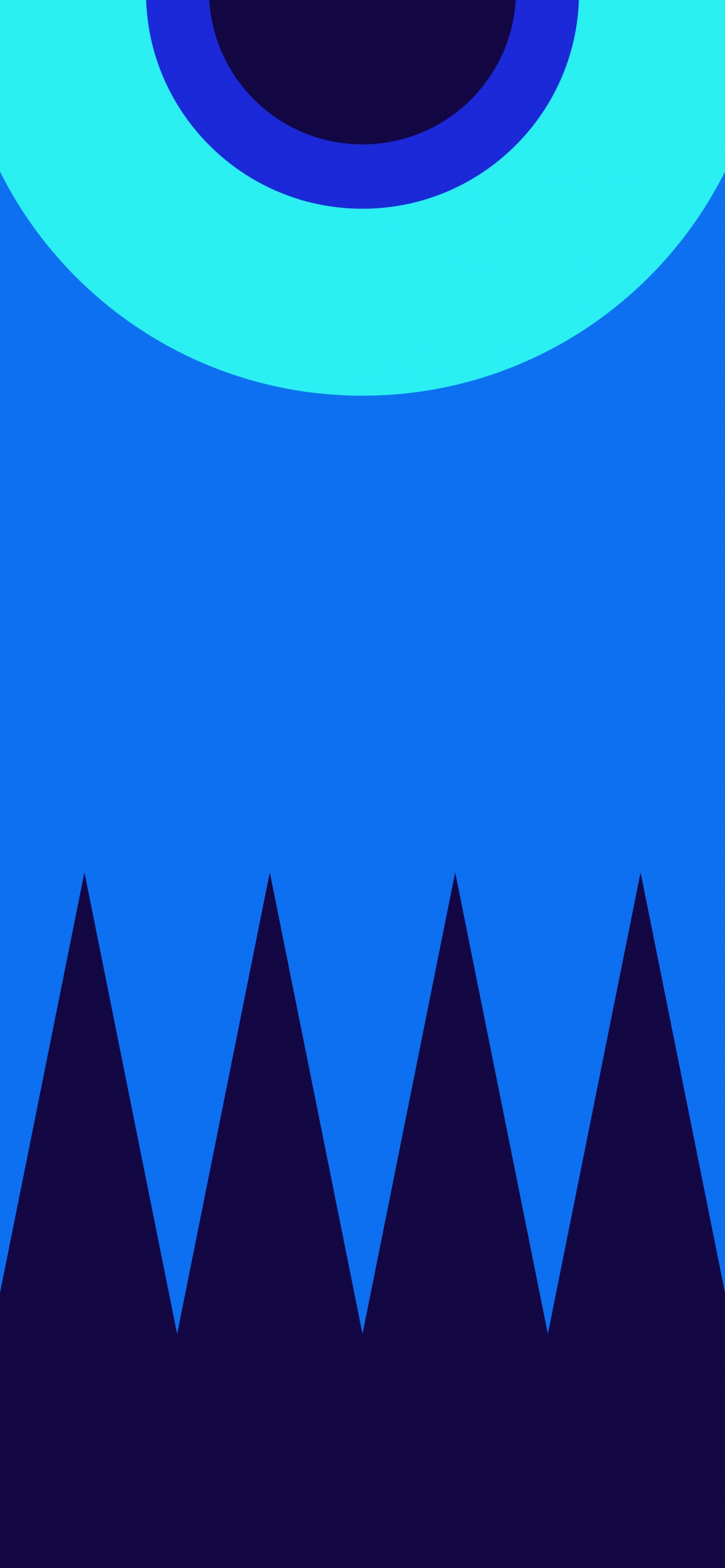 Kobaltblau, Kreis, Azure, Symmetrie, Dreieck. Wallpaper in 1242x2688 Resolution