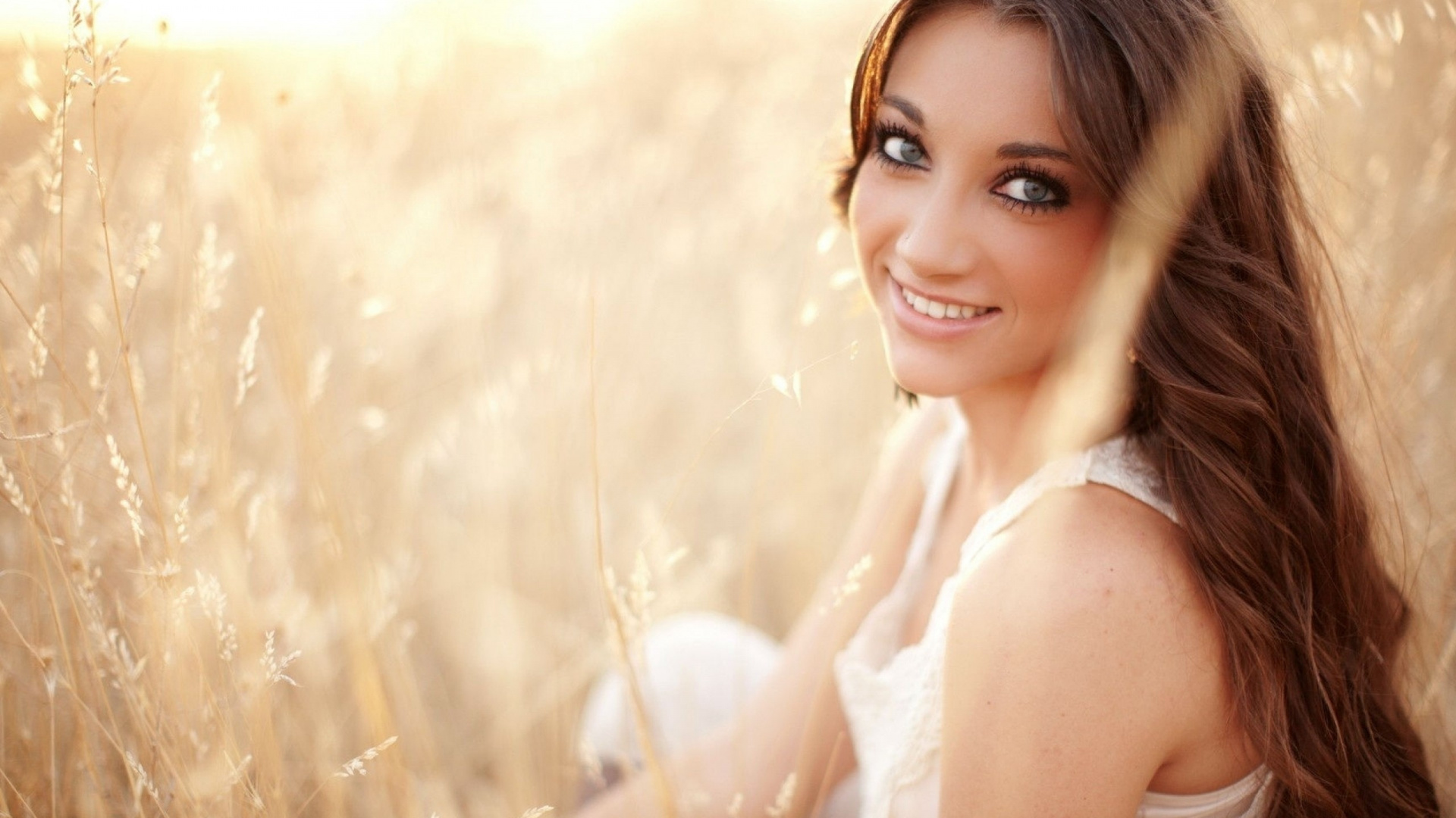 Brown Hair, Long Hair, Beauty, Girl, Model. Wallpaper in 1920x1080 Resolution