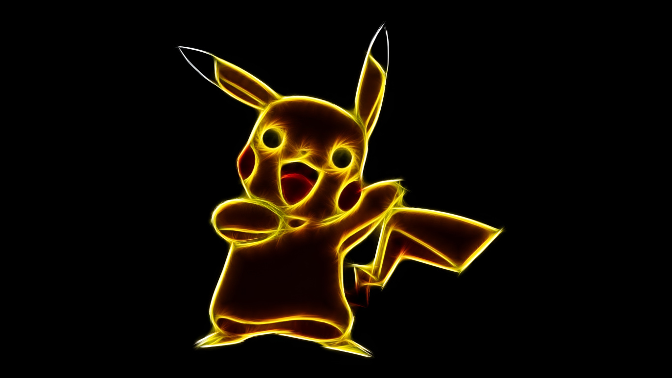 Detective Pikachu, Pikachu, Gesture, Art, Insect. Wallpaper in 1366x768 Resolution