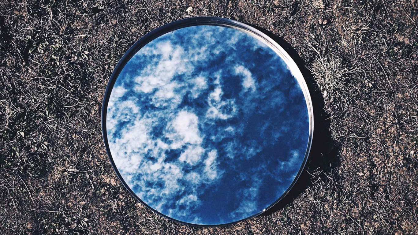 Round Blue and White Clouds. Wallpaper in 1366x768 Resolution