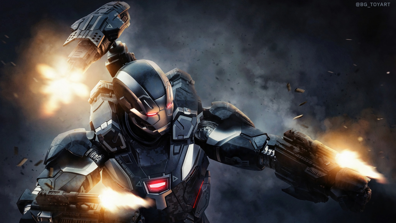 James Rhodes, Arte Digital, Marvel Comics, Superhéroe, Luz. Wallpaper in 1366x768 Resolution