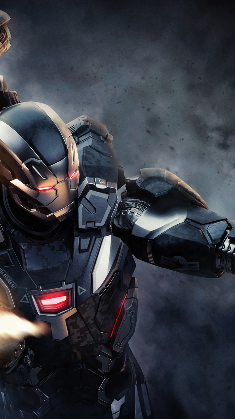 James Rhodes, Digital Art, Marvel Comics, Superhero, Light. Wallpaper in 750x1334 Resolution