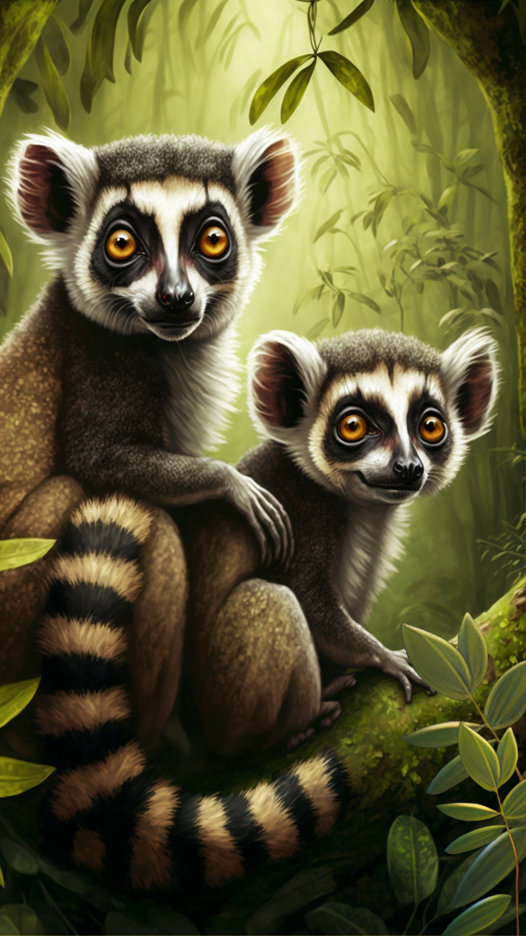 Mouse Lemur, Lemurs, Lemur, Eye, Green. Wallpaper in 1080x1920 Resolution