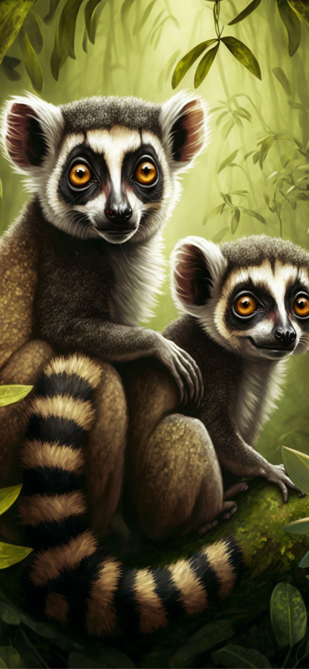 Mouse Lemur, Lemurs, Lemur, Eye, Green. Wallpaper in 1242x2688 Resolution