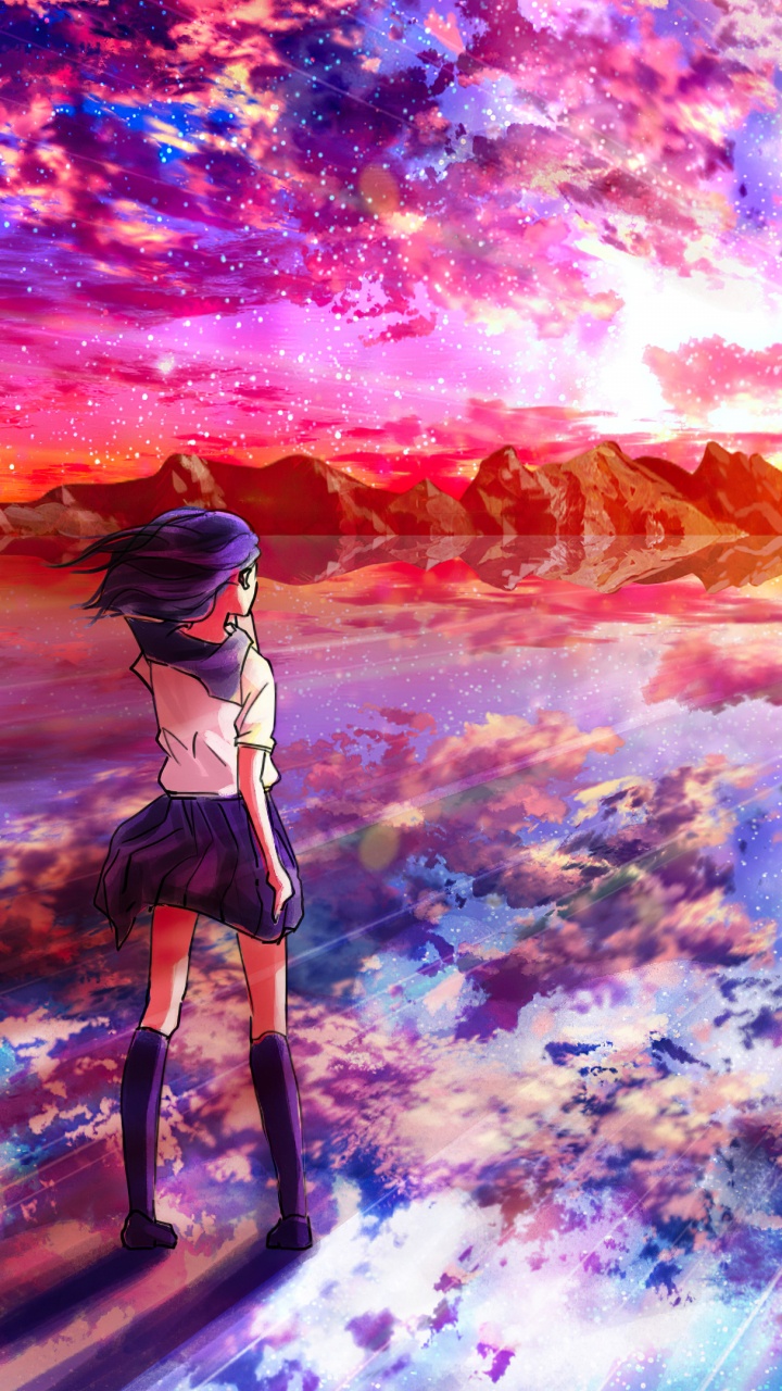 Anime, Menschen in Der Natur, Purpur, Farbe, Natürlichen Umgebung. Wallpaper in 720x1280 Resolution