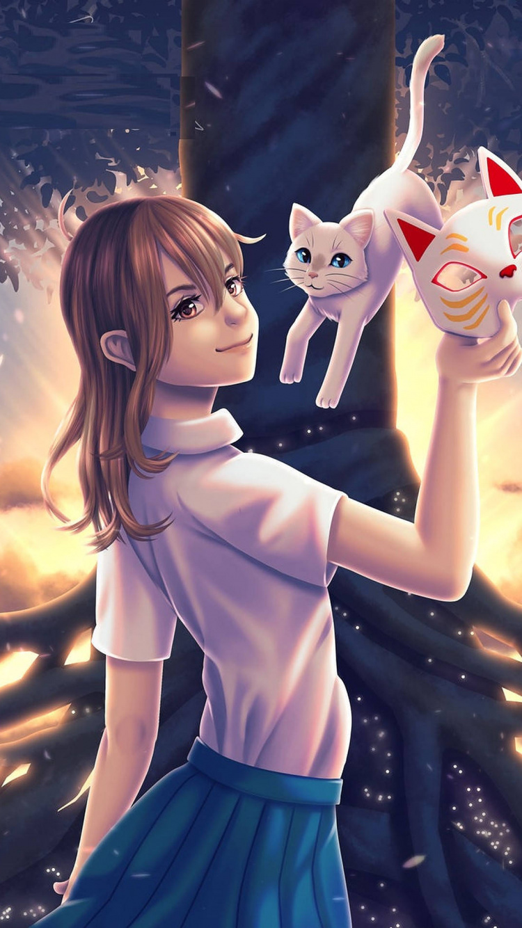 Taro à Moustaches, Miyo Sasaki, Art, Fan Art, Dessin Animé. Wallpaper in 750x1334 Resolution