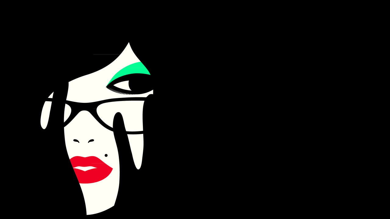 Minimalismus, Vektor-Grafiken, Illustration, Kunst, Brillen. Wallpaper in 1280x720 Resolution