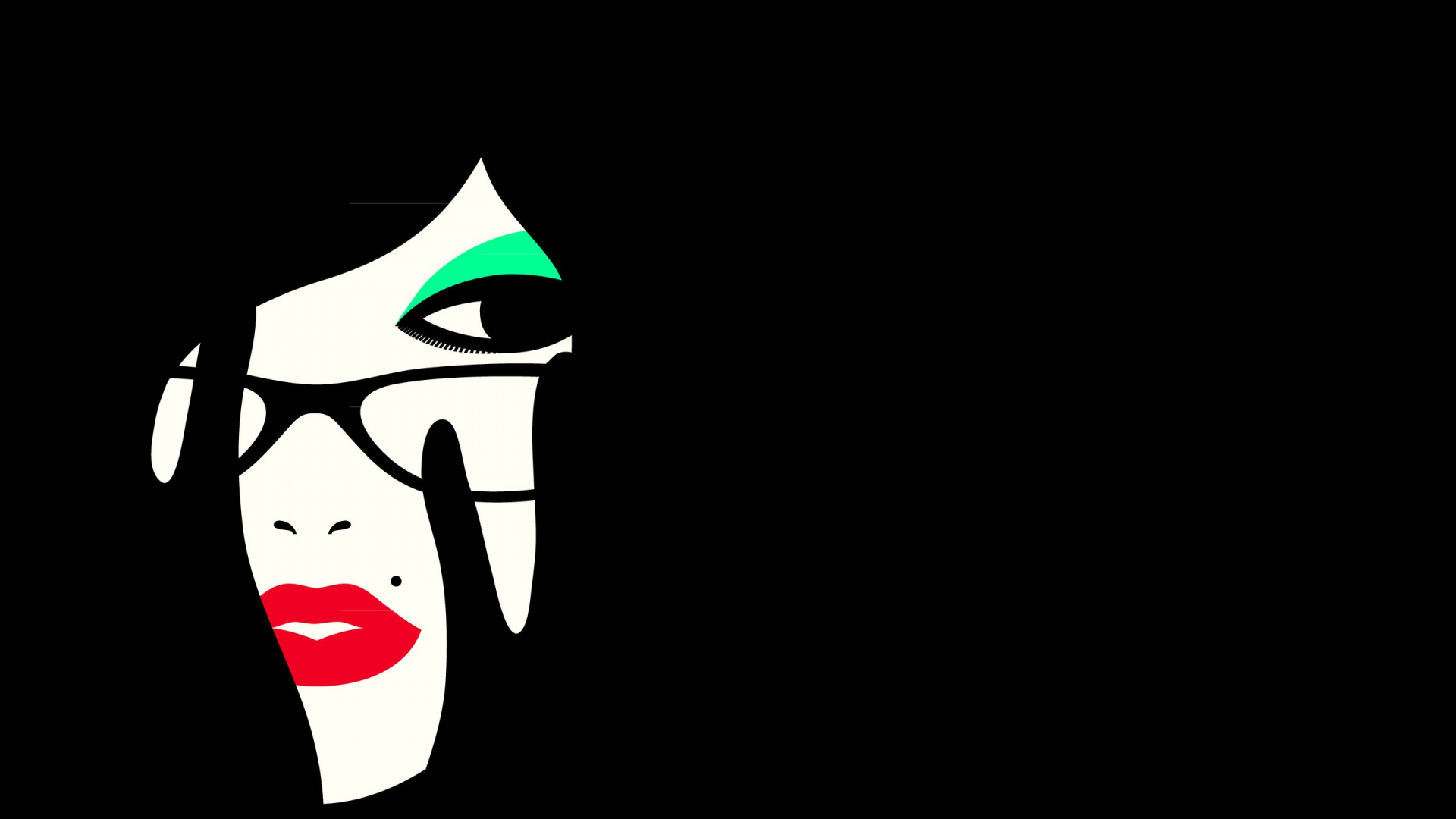 Minimalismus, Vektor-Grafiken, Illustration, Kunst, Brillen. Wallpaper in 1920x1080 Resolution