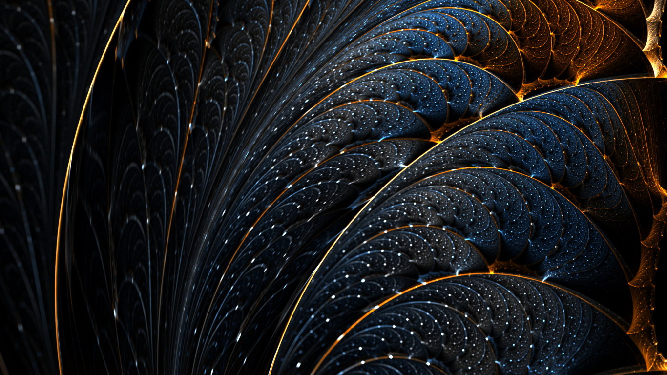 Braune Und Schwarze Pflanzenblätter. Wallpaper in 1366x768 Resolution