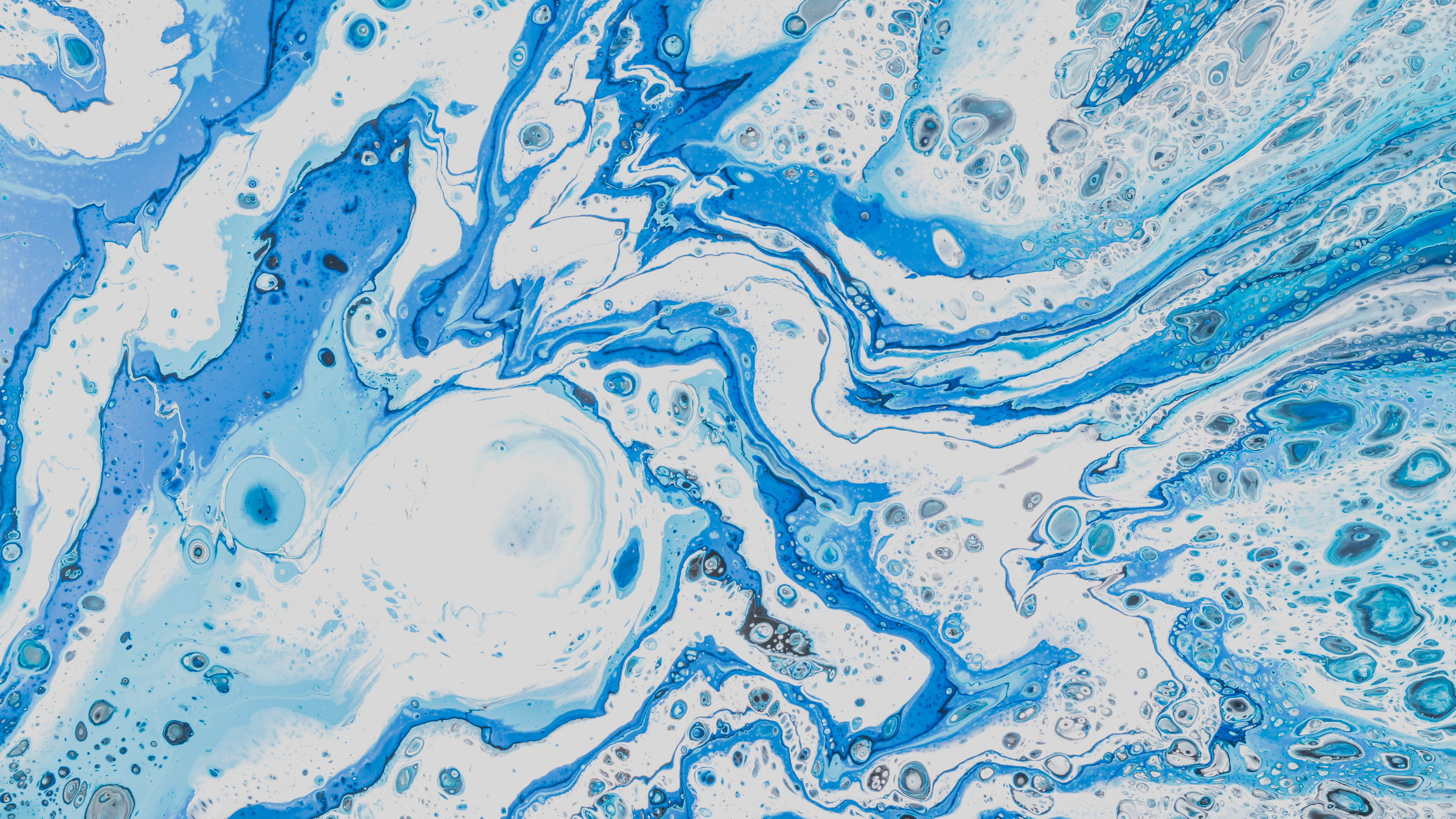 Blue and White Abstract Painting. Wallpaper in 3840x2160 Resolution