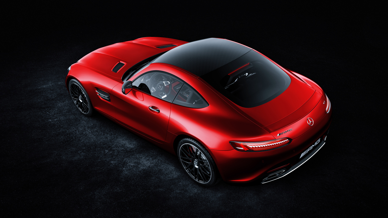 Red Ferrari 458 Italia on Black Background. Wallpaper in 1280x720 Resolution