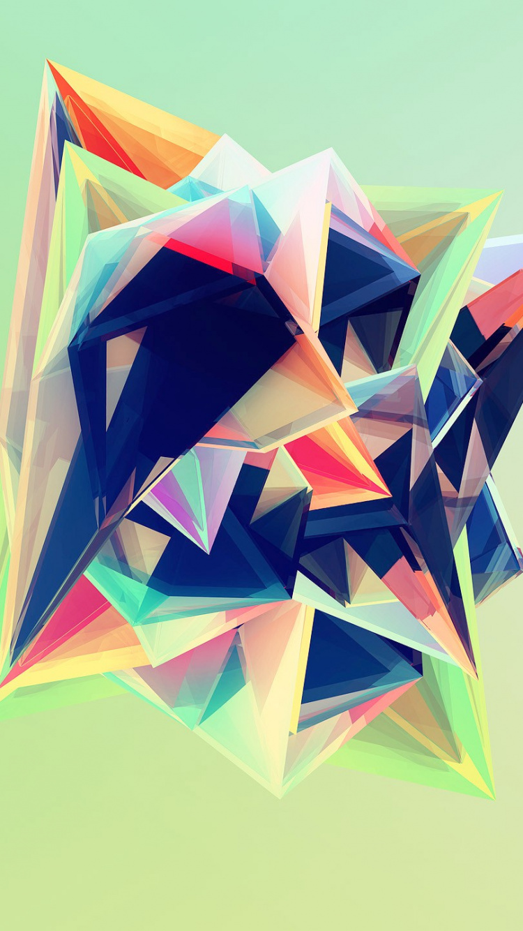 Peinture Abstraite Rose Jaune et Bleu. Wallpaper in 750x1334 Resolution