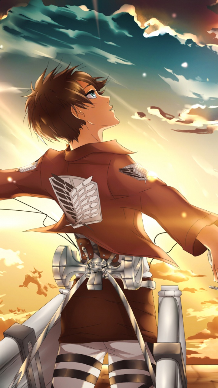 Eren Yeager, Levi, 阿明Arlert, 笠阿克曼, 攻击的巨人 壁纸 720x1280 允许