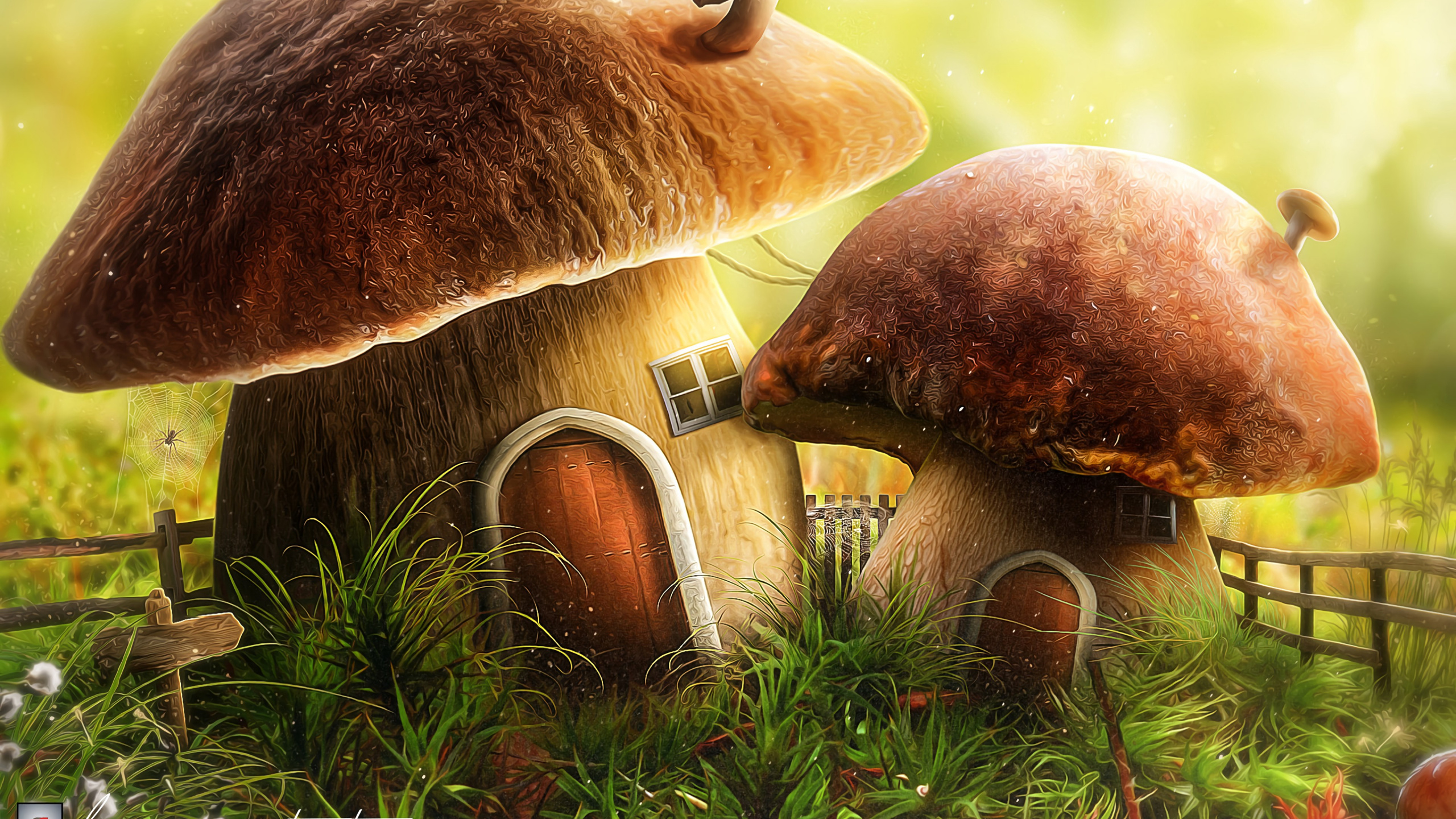Mushroom, Plant, Plant Community, Natural Landscape, Terrestrial Plant. Wallpaper in 2560x1440 Resolution