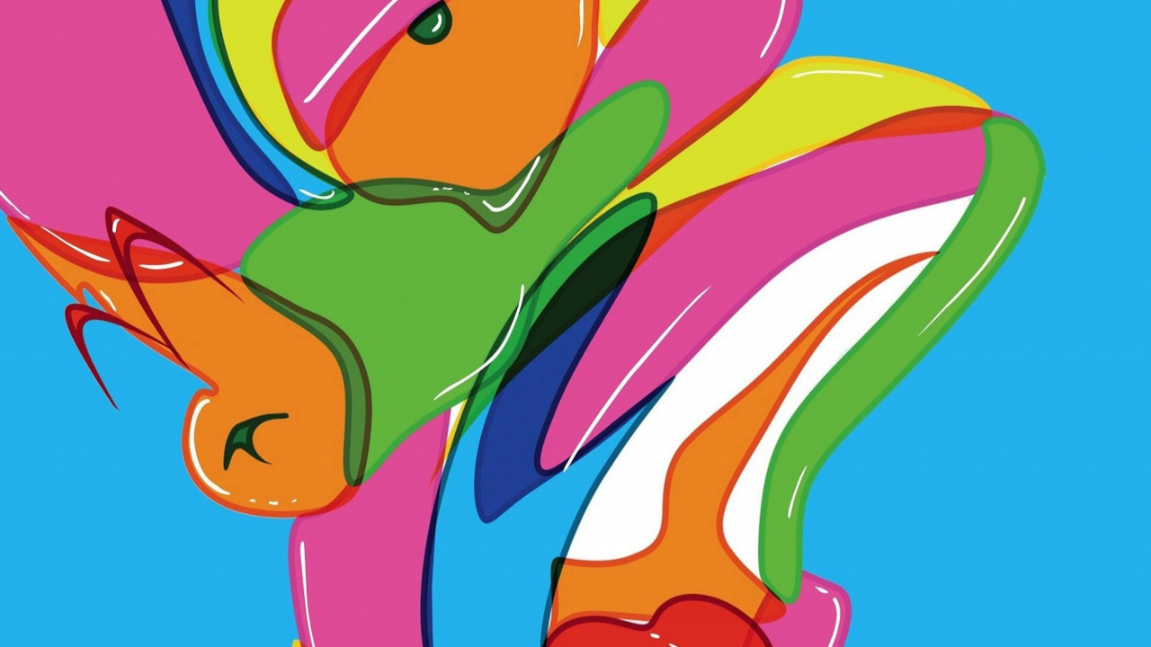 Homer Simpson Bunt, Homer Simpson, Bart Simpson, Marge Simpson, Kunst. Wallpaper in 1280x720 Resolution