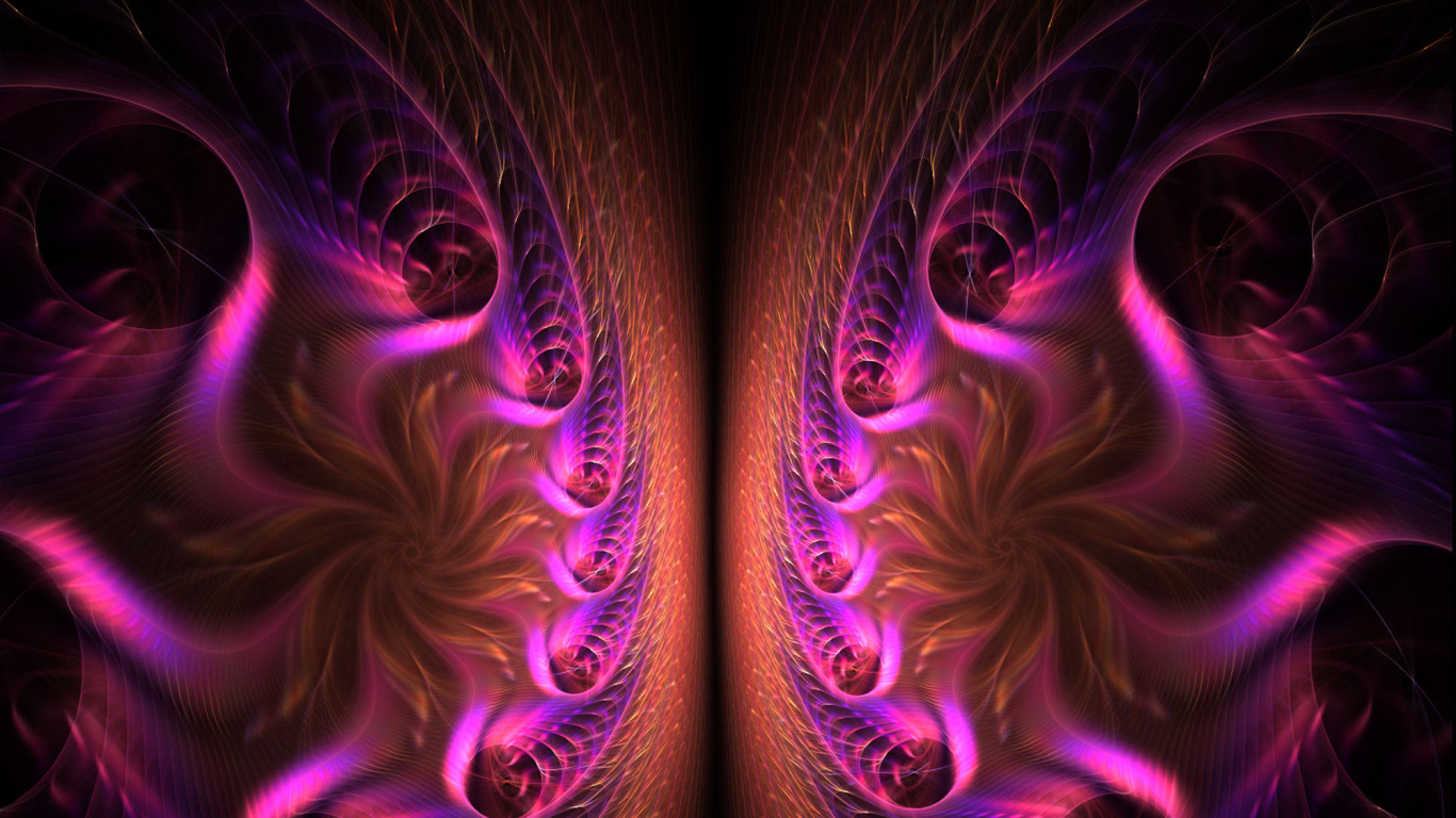 Lila Und Blaues Licht Digitales Hintergrundbild. Wallpaper in 1366x768 Resolution