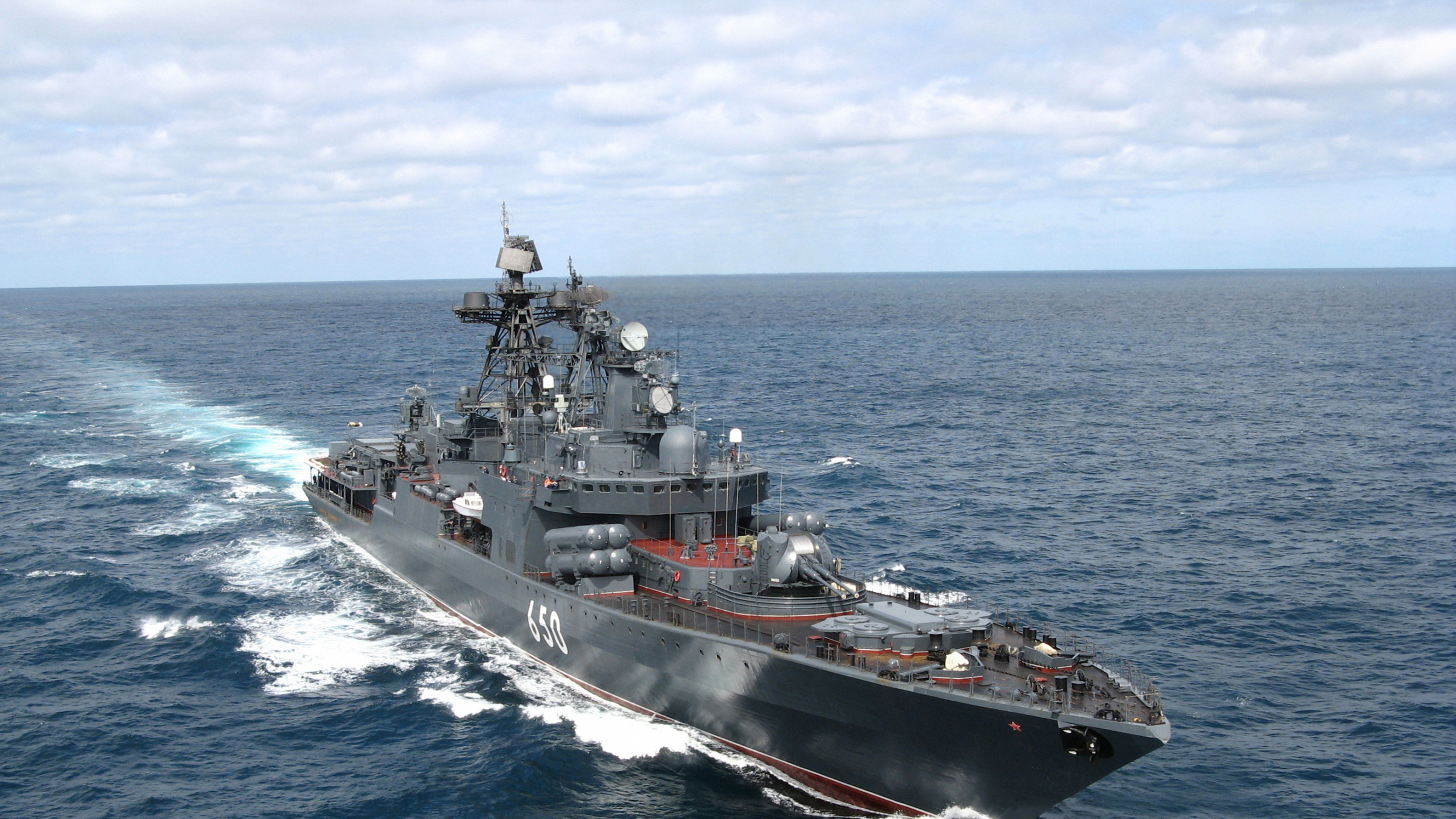 俄罗斯海军, 驱逐舰, 军舰, 海军的船, 战舰 壁纸 3840x2160 允许