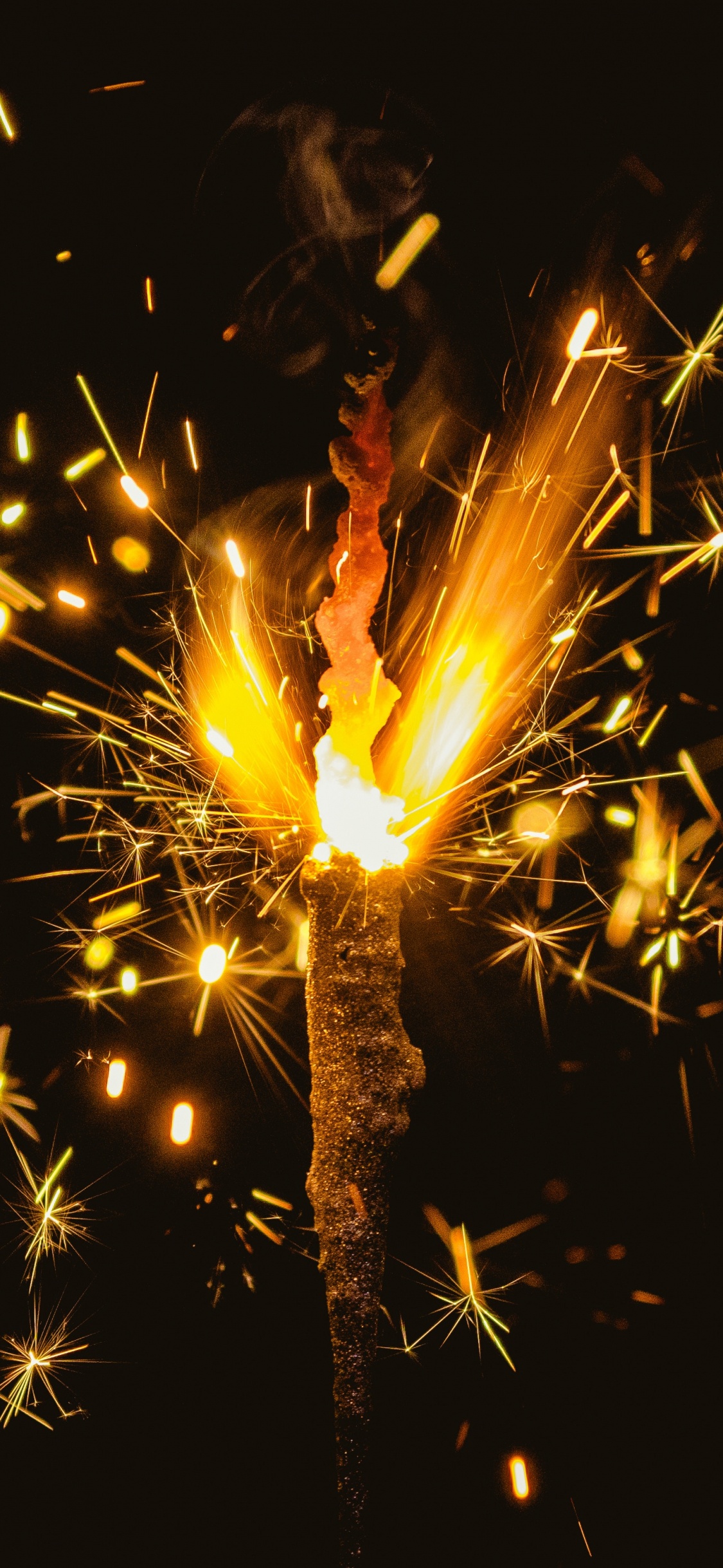 Pirotecnia, Diwali, el Día de Año Nuevo, Medianoche, Evento. Wallpaper in 1125x2436 Resolution