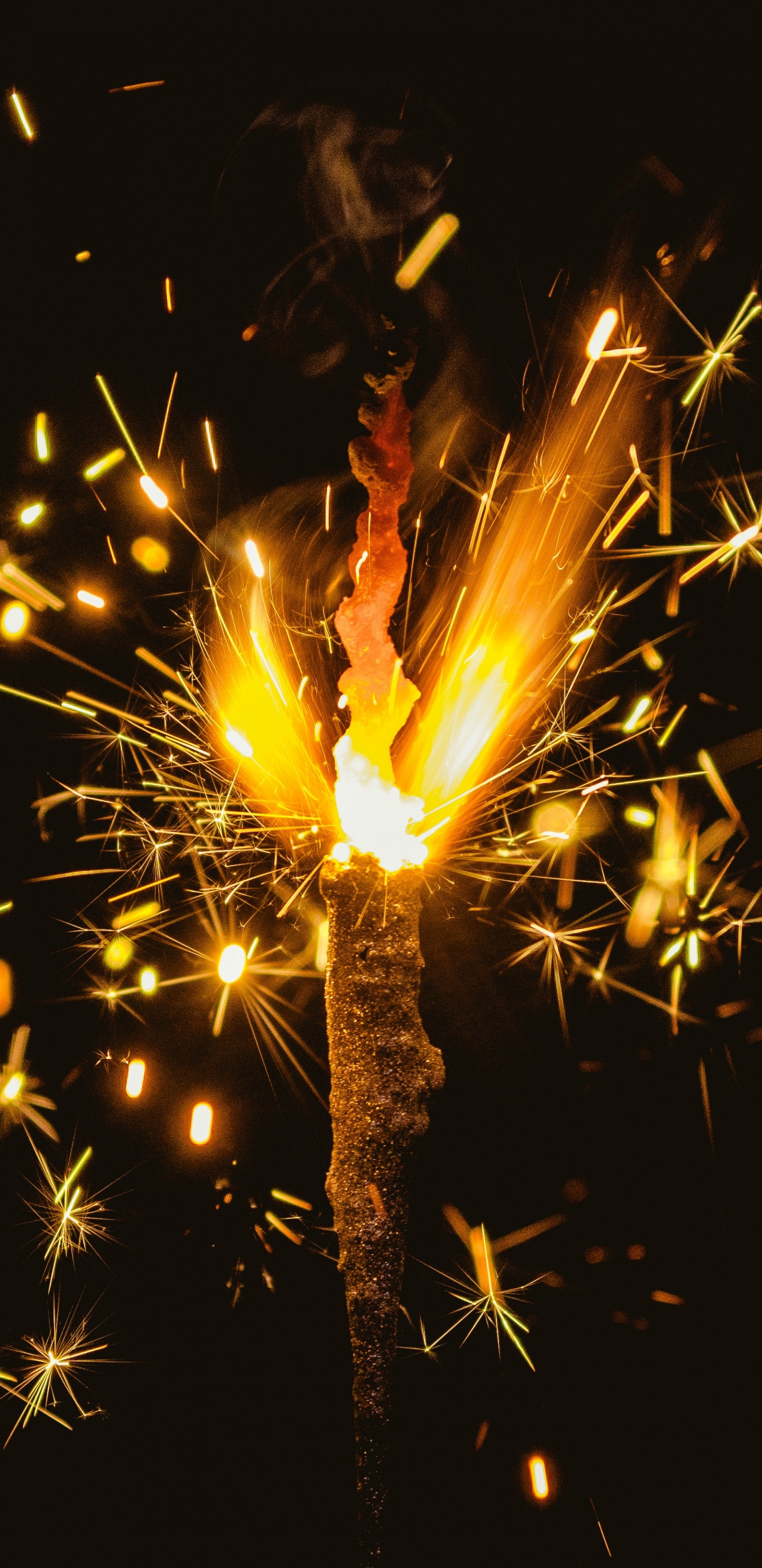 Feuerwerk, Diwali, Neue Jahre Tag, Mitternacht, Wunderkerze. Wallpaper in 1440x2960 Resolution