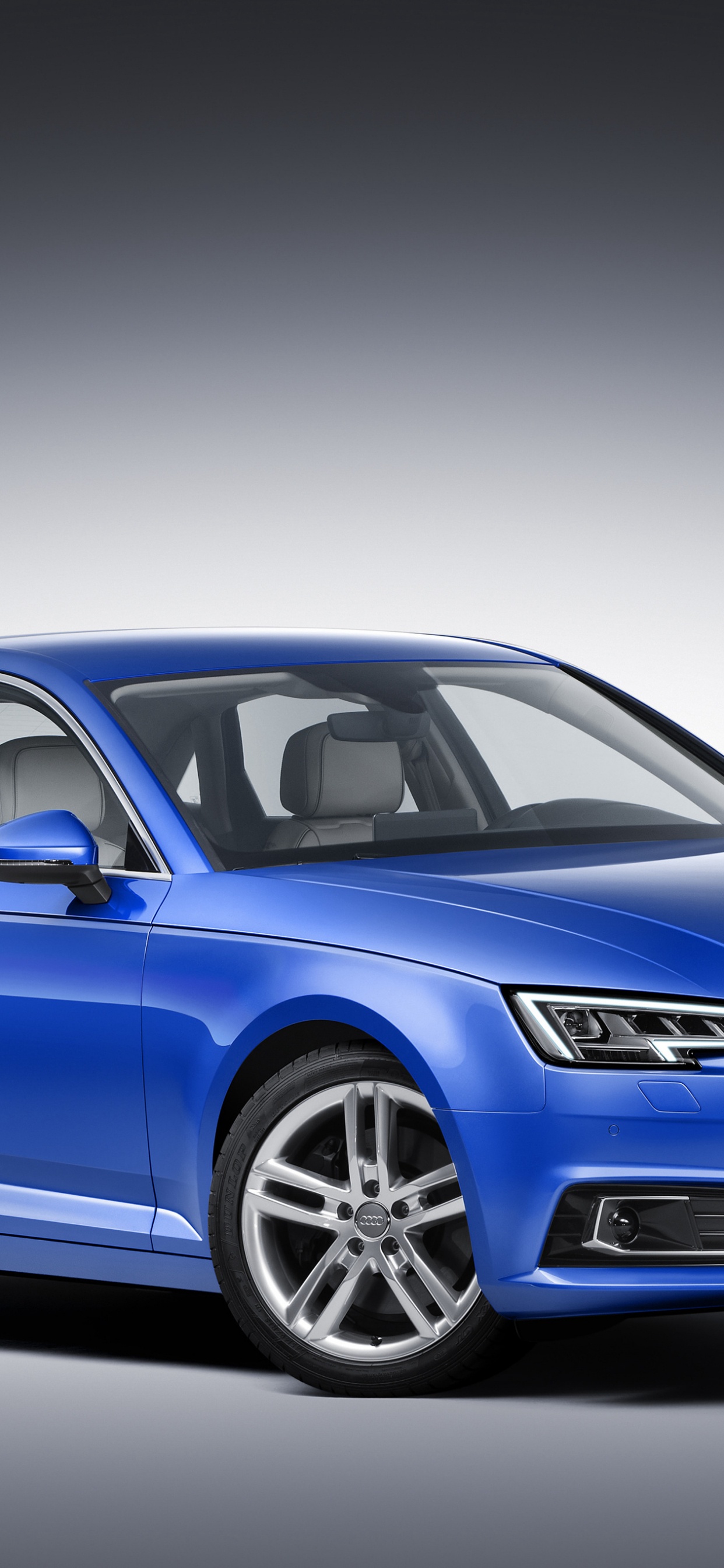 Blue Audi a 4 Coupe. Wallpaper in 1242x2688 Resolution